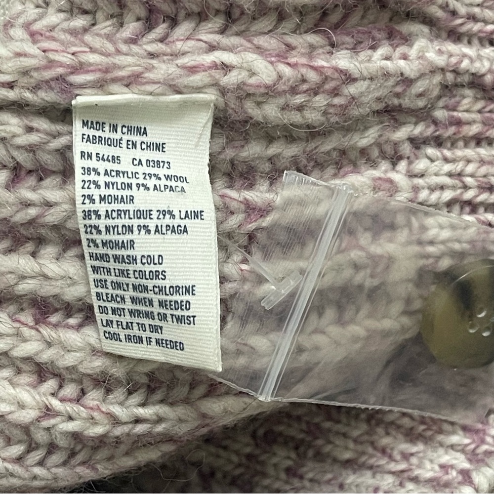 American Eagle Outfitters Purple Heavy Knit Zippered Cardigan - Picture 8 of 11
